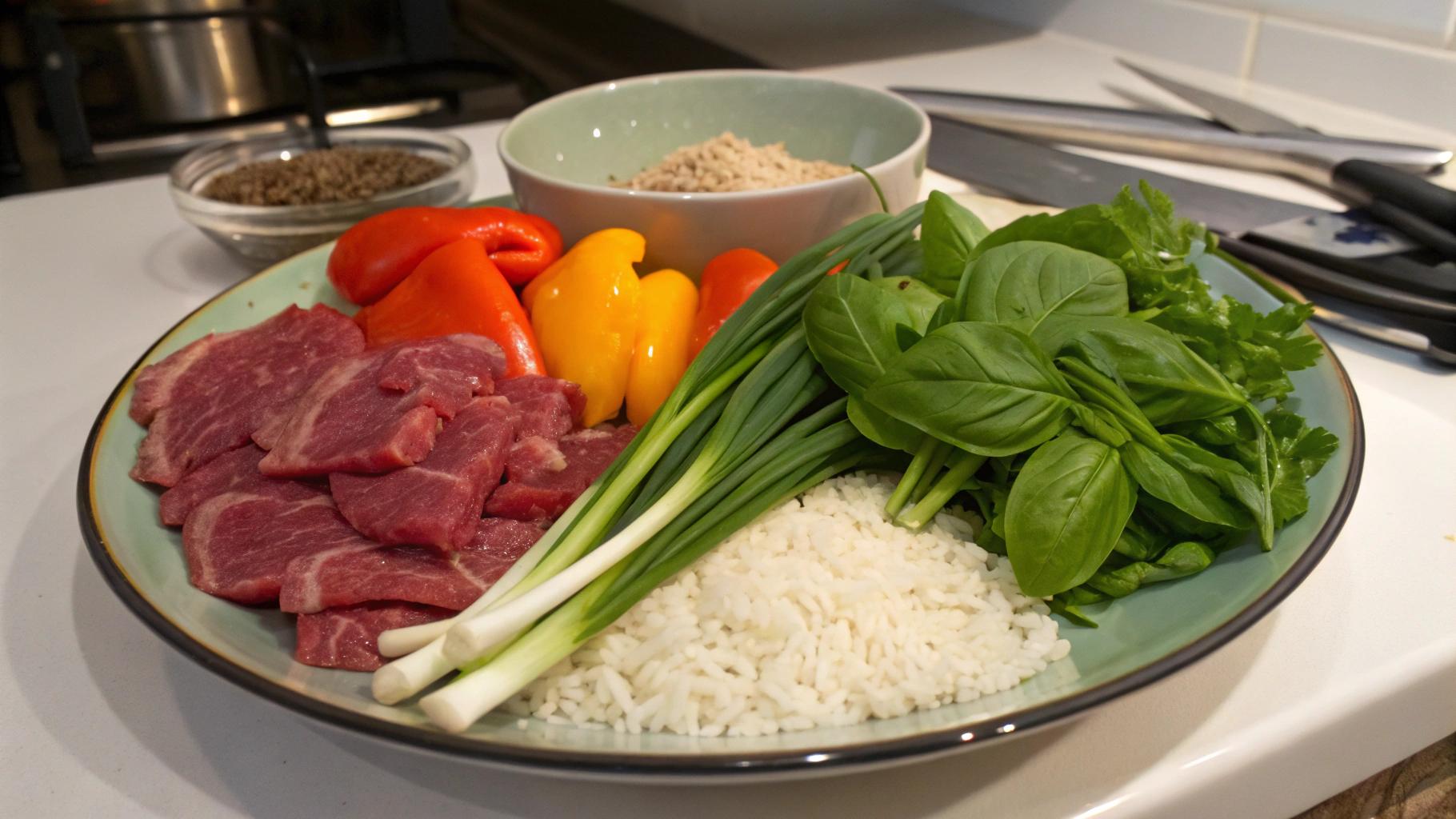 Comment préparer votre BOEUF BASILIC THAI RIZ parfait ? 2 BOEUF BASILIC THAI RIZ ingrediants