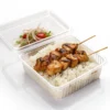 BROCHETTES DE POULET MARINÉ , RIZ