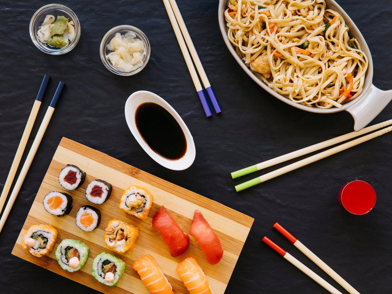 🍣 5 idées de repas équilibrés avec des sushis et des woks 2 sushis