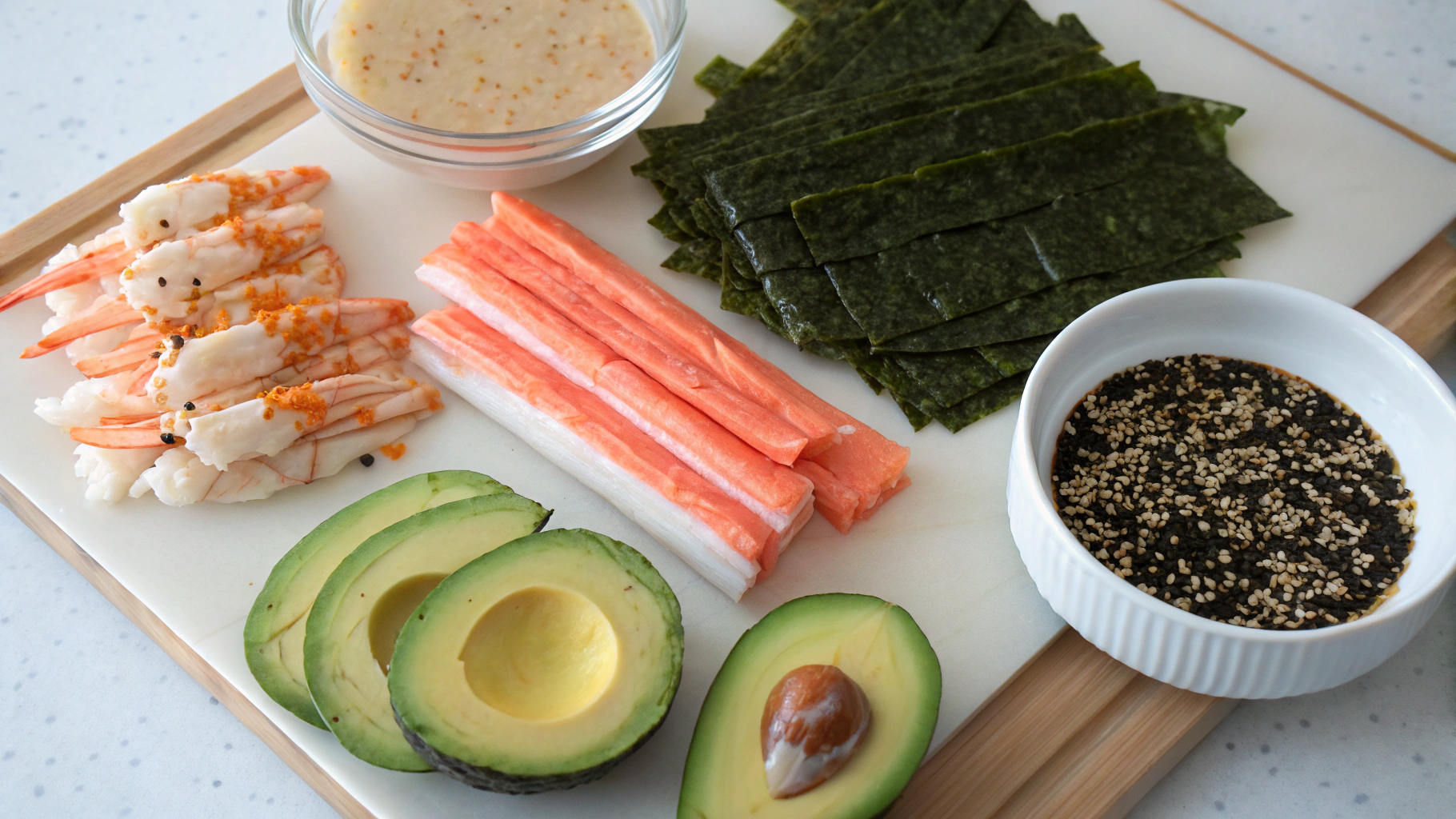 CALIFORNIA SPICY SURIMI : le secret ultime ! 2 CALIFORNIA SPICY SURIMI ingrediants