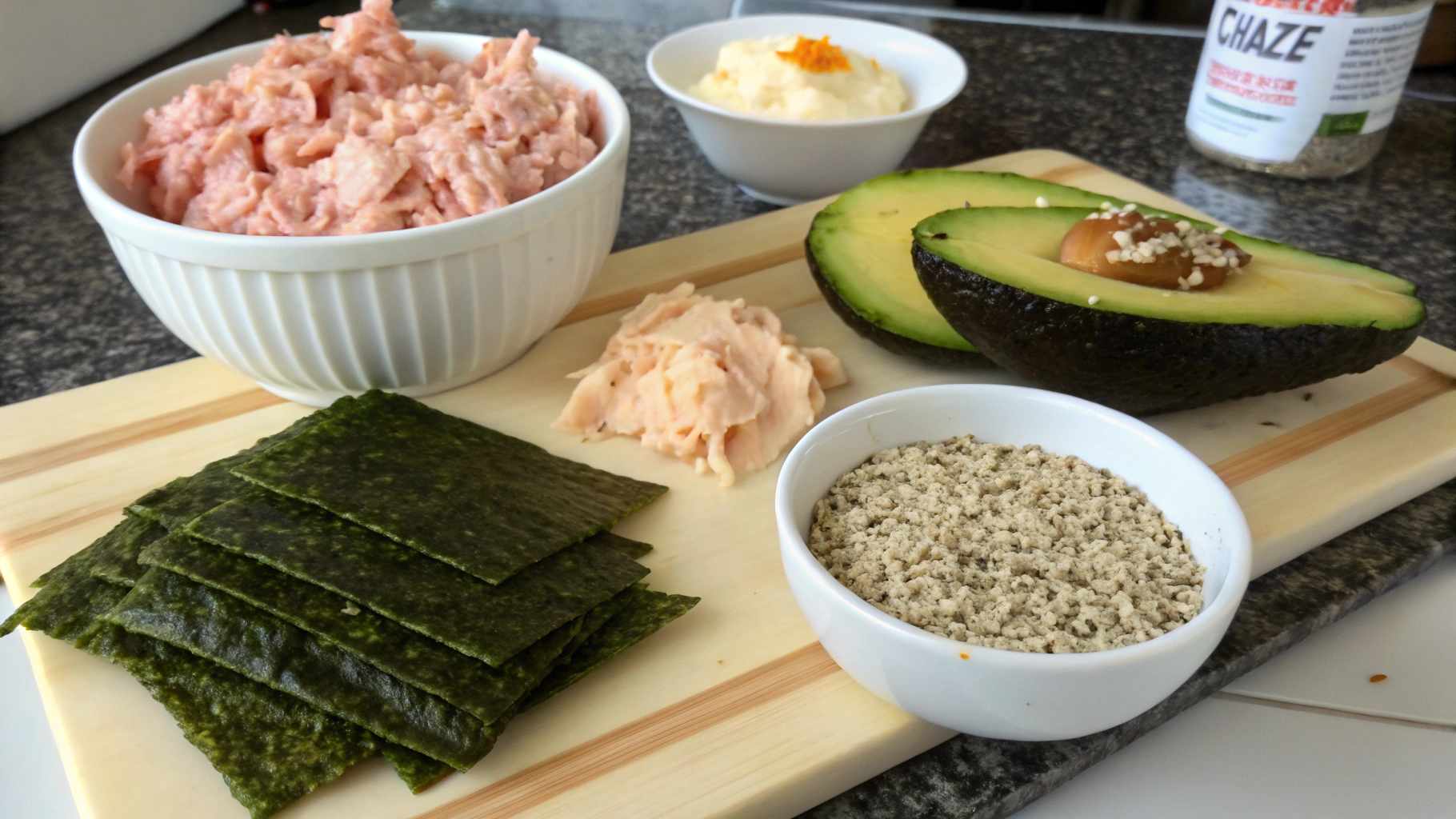 CALIFORNIA SPICY THON MAYO : L'astuce facile 2 CALIFORNIA SPICY THON MAYO ingrediants