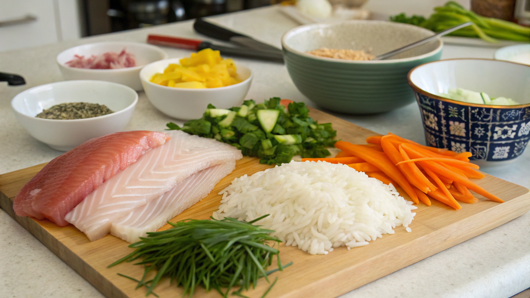 Riz Sushi Cantonais : Le secret ultime à maîtriser ! 2 Riz Sushi Cantonais ingrediants