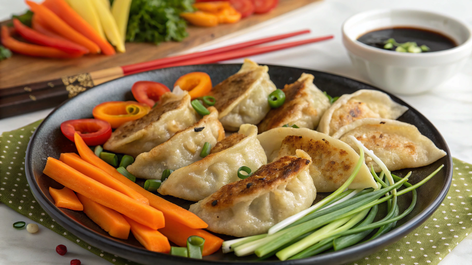 GYOZA LÉGUMES: Tutoriel Facile 2 GYOZA LÉGUMES ingrediants