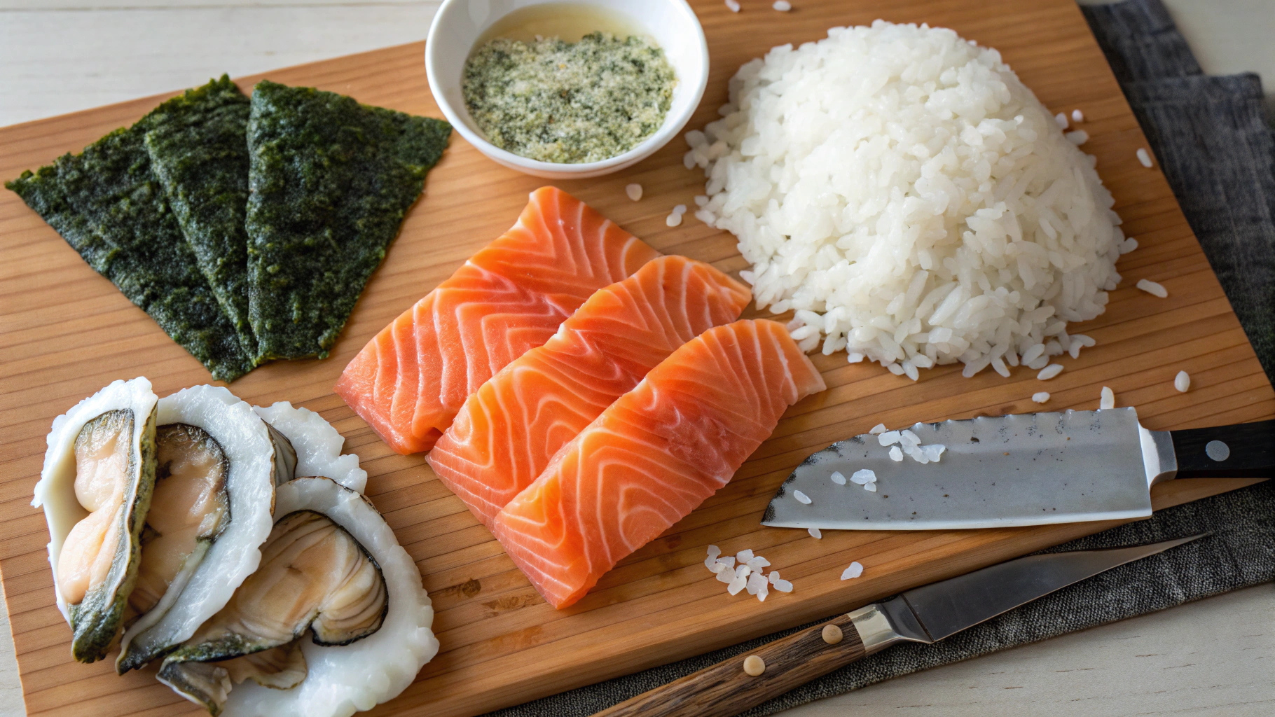 Nigiri saumon : Le secret pour des bouchées parfaites 2 Nigiri saumon ingrediants
