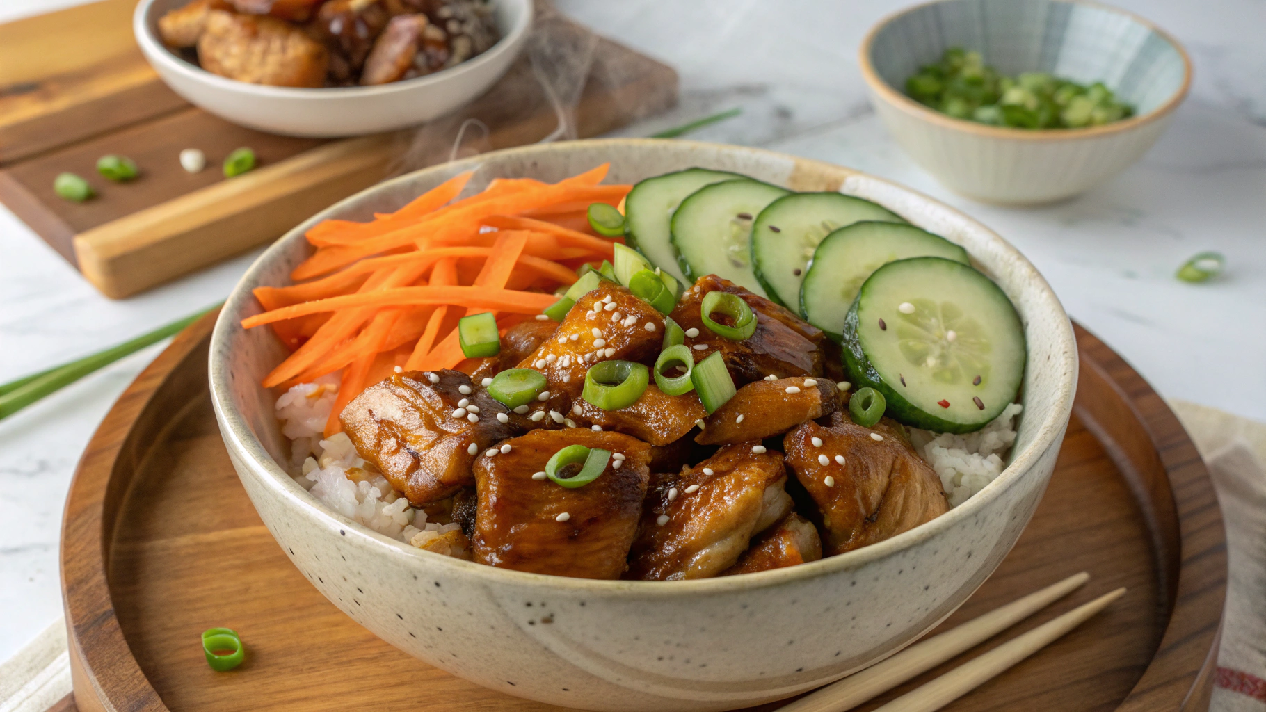 Donburi poulet teriyaki : chef-d'œuvre facile! 2 donburi poulet teriyaki ingrediants