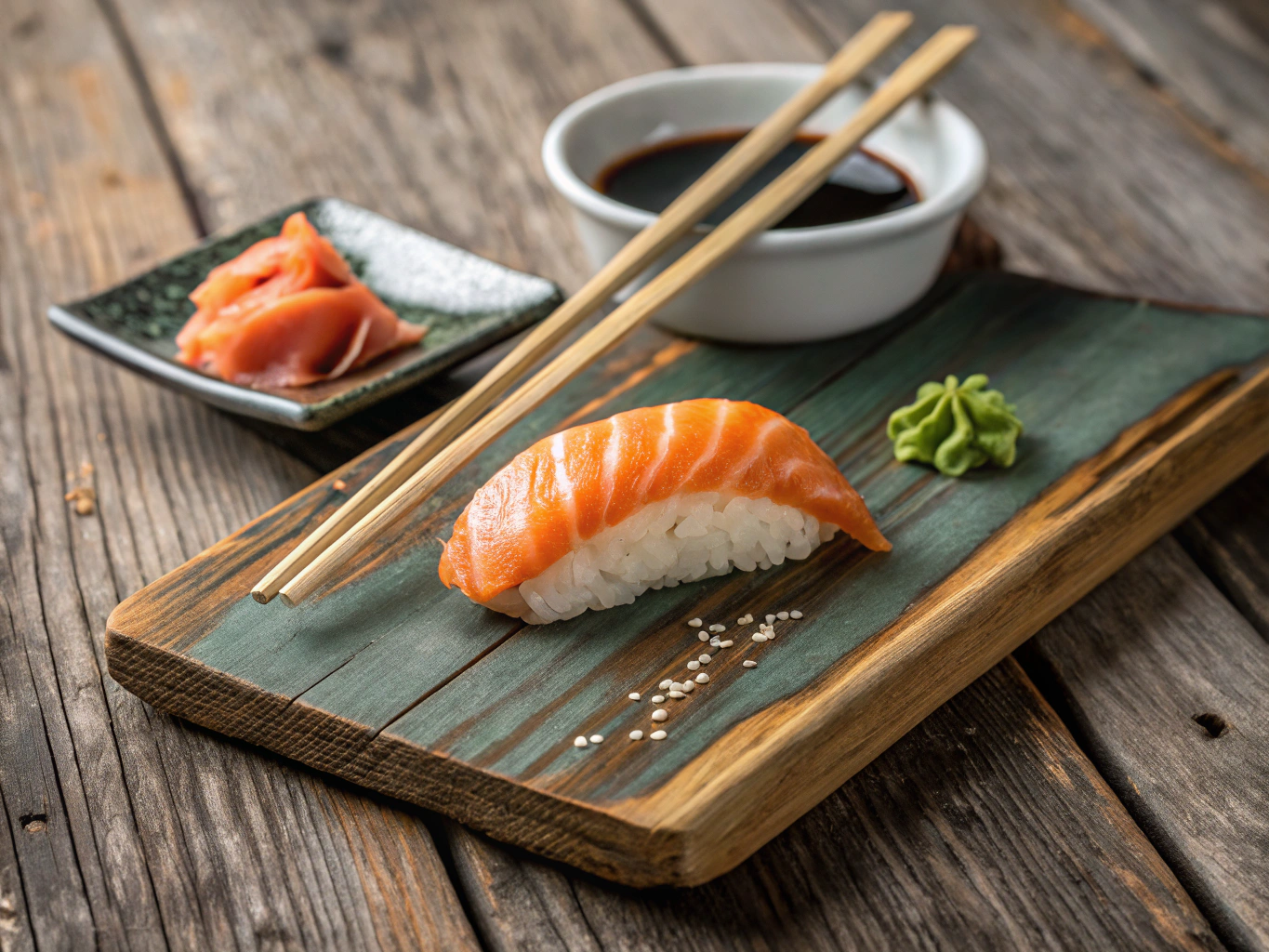 nigiri salmon sushi
