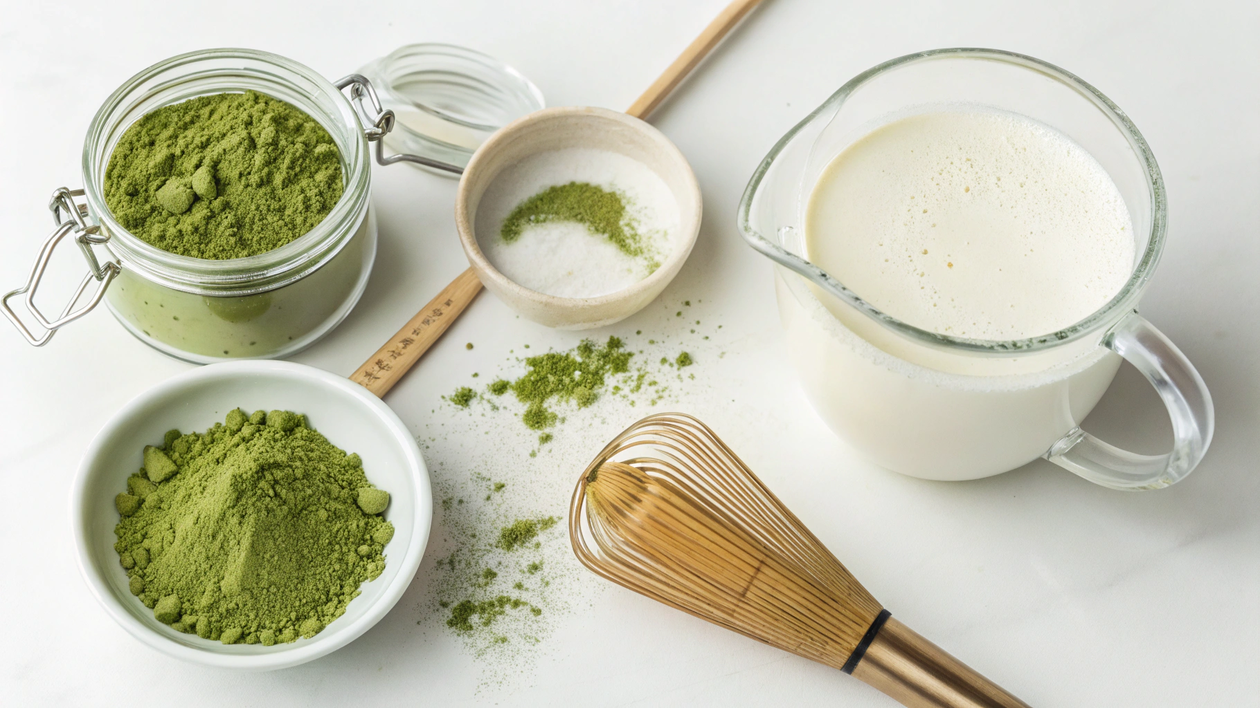 thé matcha latte ingrediants