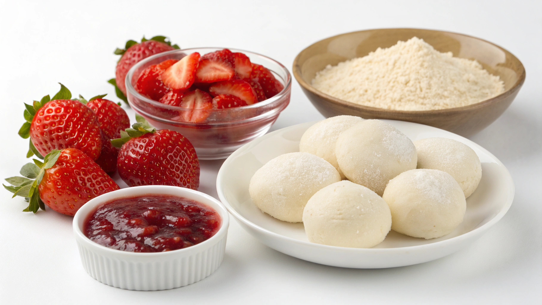 mochi fraise ingrediants