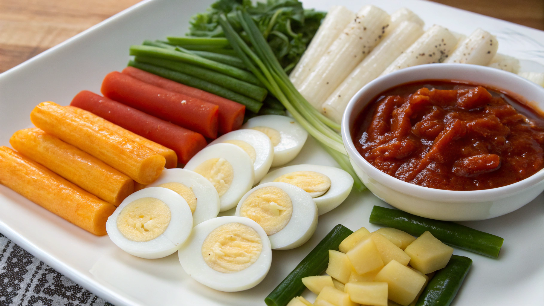 Tteokbokki ingrediants